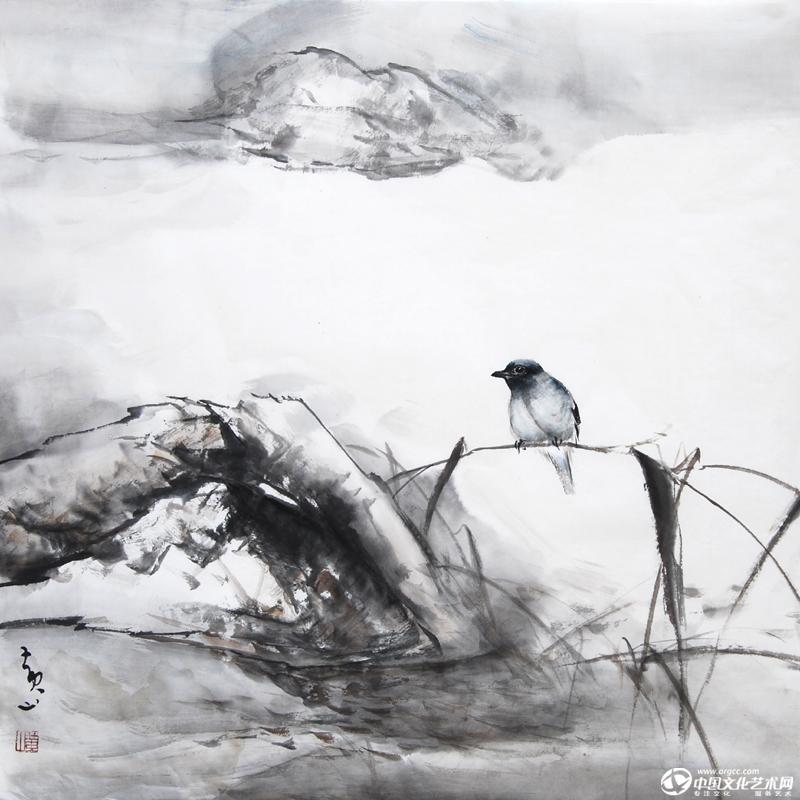 画家黄山花鸟作品