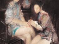 曹辉-红指甲（工笔）79×52cm