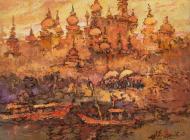 印度皇宫-新加坡艺术家欧世鸿-62x77cm-2005年