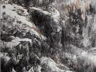 画家杜晓春山水作品《攀登极顶探新路》