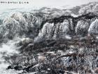 画家杜晓春山水作品《水行人家》