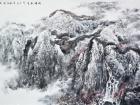 画家杜晓春山水作品《晚晴秋色》