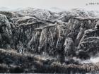 画家杜晓春山水作品《冬日照太行》