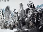 画家杜晓春山水作品《奇峰云涌》