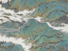 刘龙耀工笔山水   云拂大岭  160X238CM纸本2014