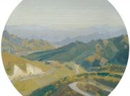 远眺  直径40cm  布面油画 2009
