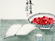 谢海 开卷有益 彩墨纸本 70cm×69cm 2014年
