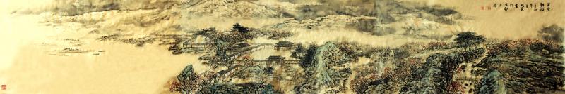 画家杜晓春山水作品《平泉朝游》