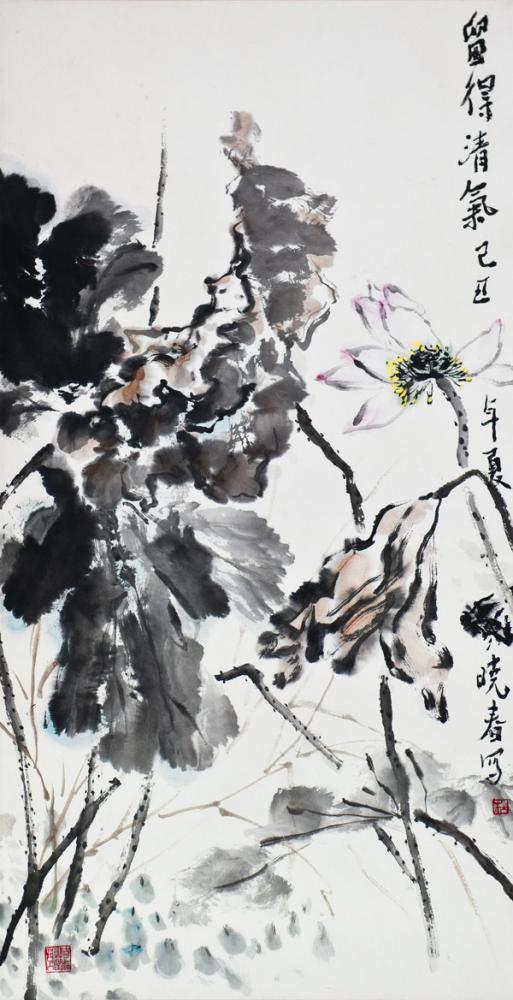 画家杜晓春花鸟作品《留得清气》
