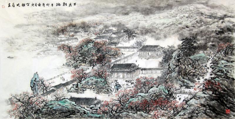 画家杜晓春山水作品《平泉朝游》