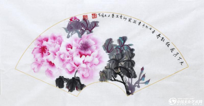 国画家王玉凤牡丹作品
