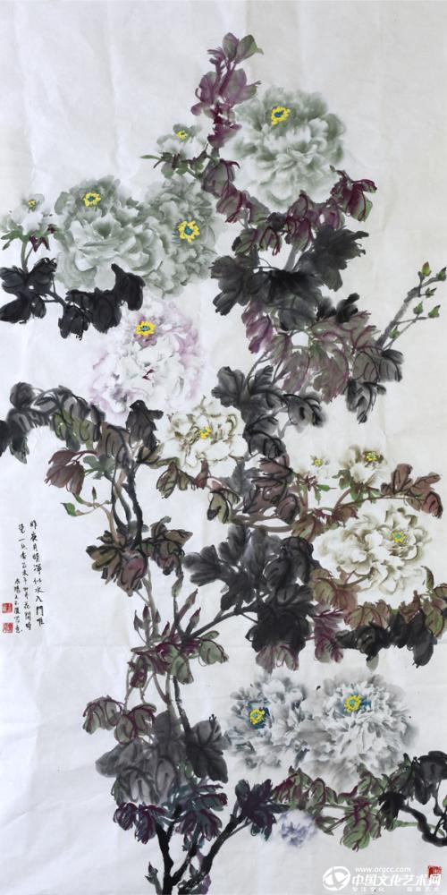 国画家王玉凤牡丹作品
