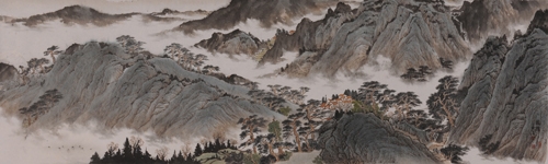 刘龙耀  祥云  68X138CM　纸本