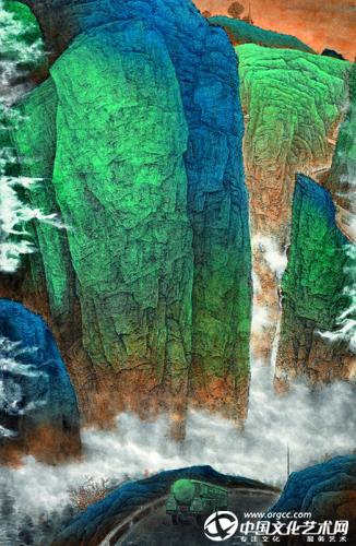 刘龙耀   铜墙铁壁 238X160CM   纸本 2012年