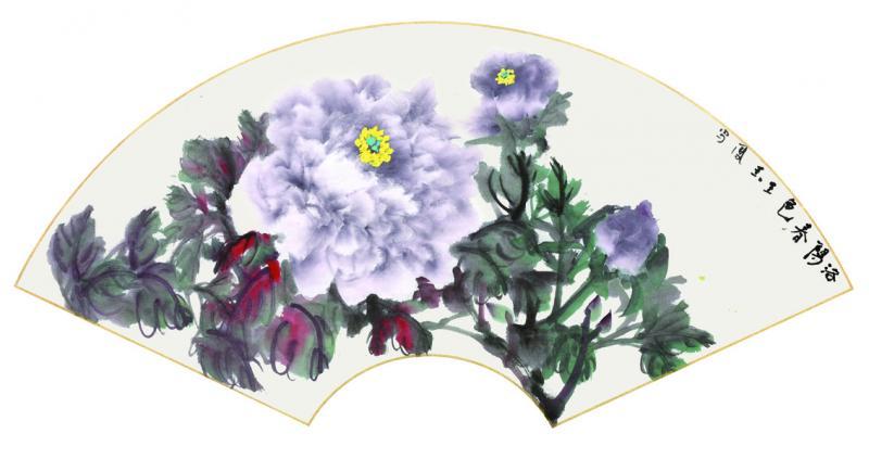 国画家王玉凤牡丹作品《洛阳春色》