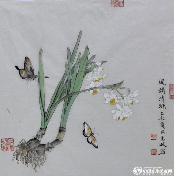 画家吴惠敏花鸟作品《风韵清殊》