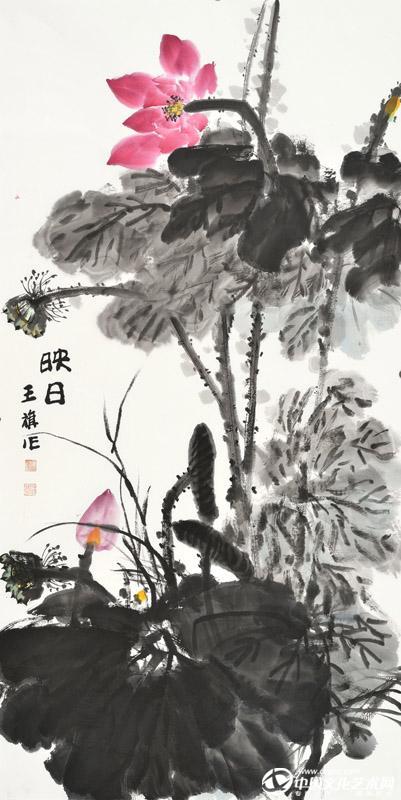 画家王旗花鸟作品《映日》