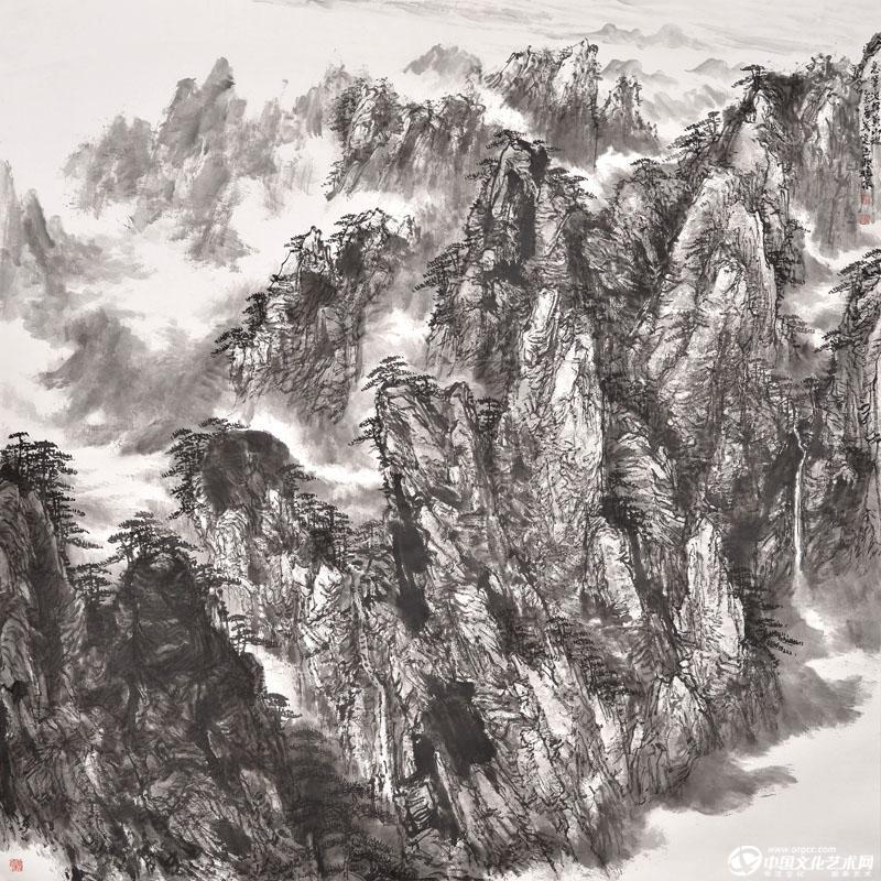 《意笔泼写黄山魂》