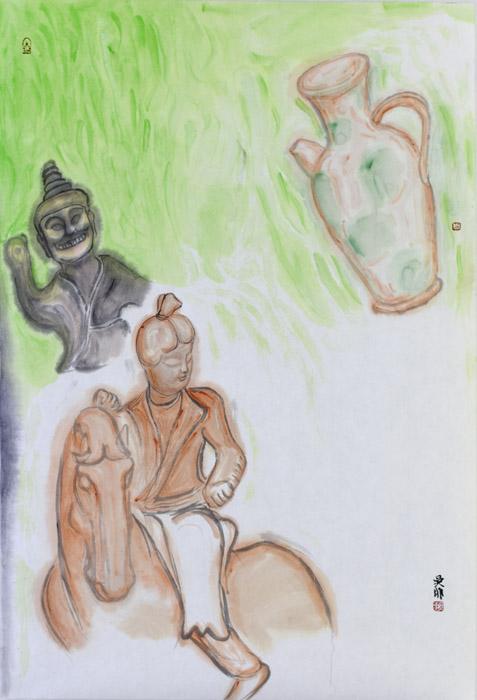 吴非人物画