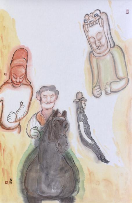 吴非人物画