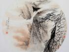 山水扇面33cmx33cm 2011 年