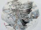 山水扇面33cmx33cm 2011年