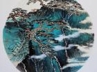 山水扇面33cmx33cm 2012 年