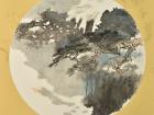 山水扇面33cmx33cm 2014 年