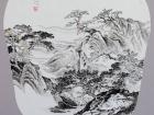 山水扇面33cnx33cm  2012 年