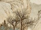 （5）魏剑峰绘《江村山色》图