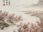 魏剑峰绘诗情画意之002唐-杜甫-江碧鸟逾白