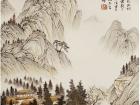 魏剑峰绘诗情画意之034唐-钱起-杪秋南山西峰题准上人兰若