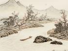 魏剑峰绘诗情画意之091唐-孟浩然-宿桐庐江寄广陵旧游