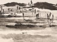 魏廣君 內蒙古伊金霍洛旗寫生之十一 50x25cm  2015