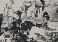 魏廣君 山西祁縣來遠鎮寫生之八 24x50cm   2015卡版