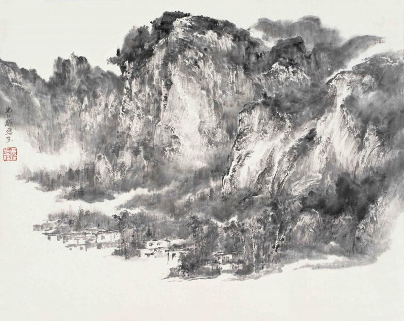 石板岩写生之四60X48CM