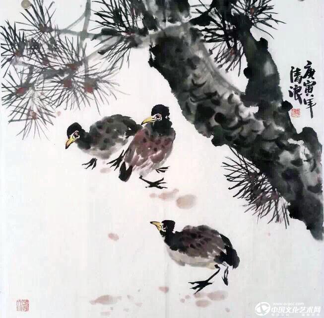 松韵幽禽