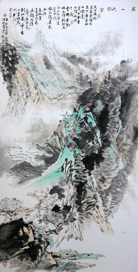 家山晓翠136cmx68cm 2011年