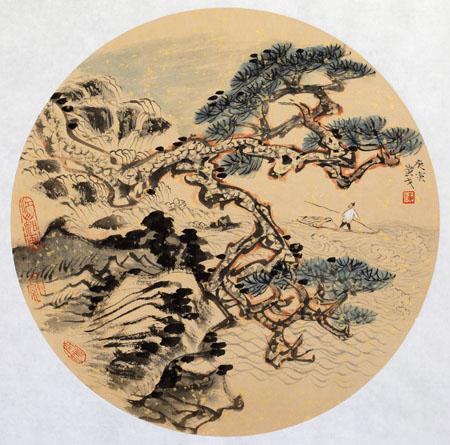 山水小品 33cmx33cm  2012年