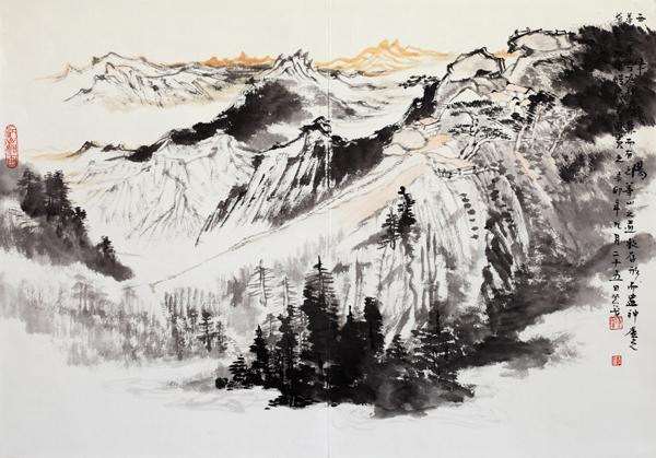 华山写生64cmx44cm  2011年 (4)