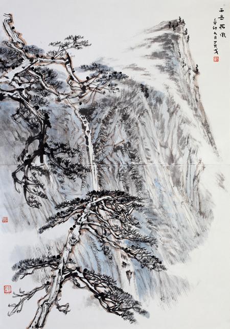 华山写生64cmx44cm 2011年 (2)