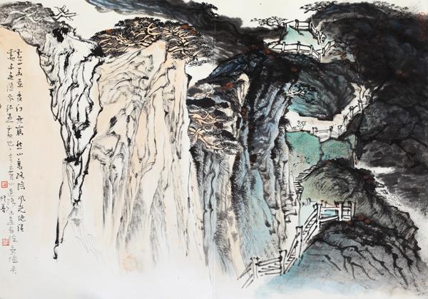 黄山写生64cmx44cm 2012年 (3)
