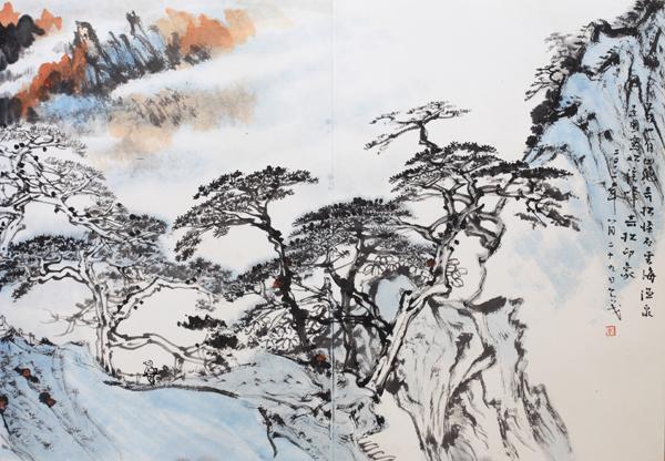 黄山写生64cmx44cm 2012年 (5)