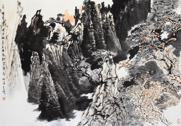 黄山写生64cmx44cm 2012年 (4)