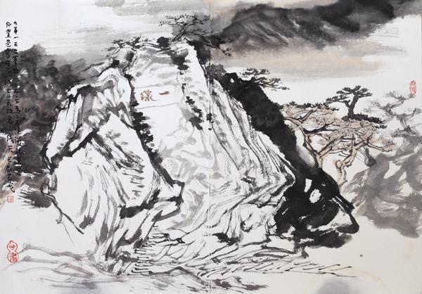 九华山写生64cmx44cm 2012年 (5)