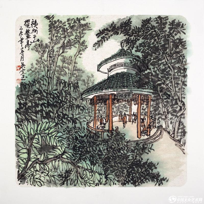 《福州平山揽鳌亭》