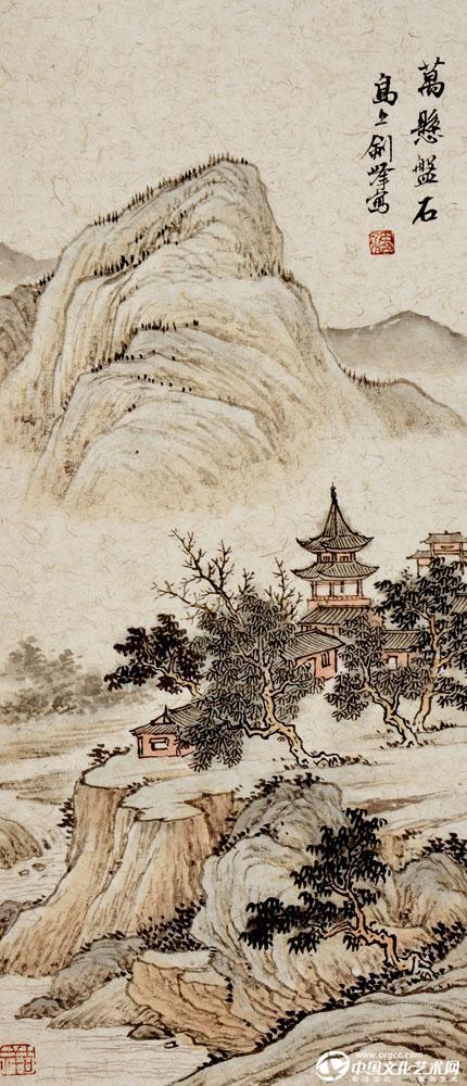（13）魏剑峰绘《万县盘石》图