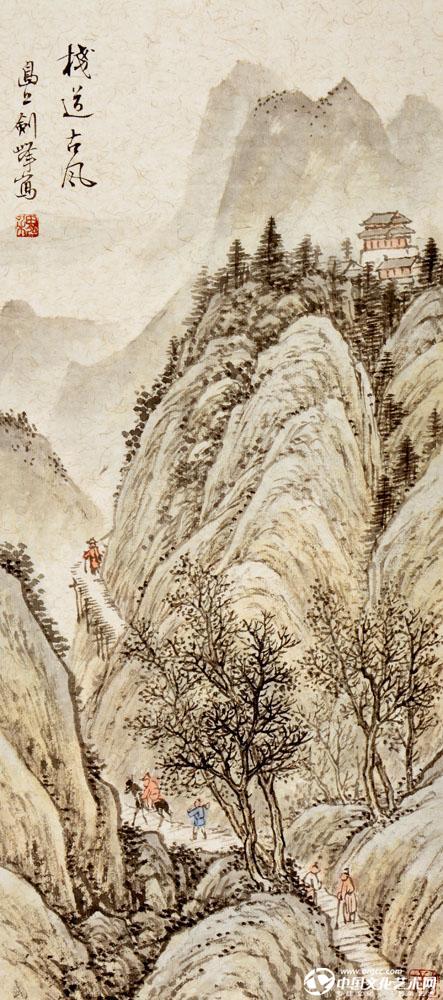 （20）魏剑峰绘《栈道古风》图