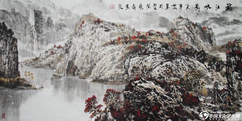 秋江帆影