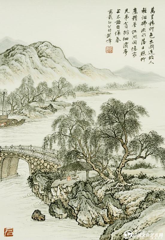 魏剑峰绘诗情画意之052唐-戴叔伦- 送友人东归